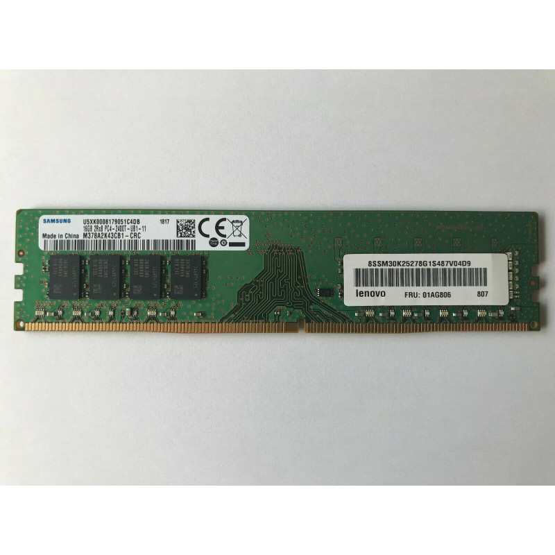 SAMSUNG M378A2K43CB1 16GB 2Rx8 DDR4 PC4-19200-2400MHz Memory non-ECC Unbuffered RAM FRU: 01AG806