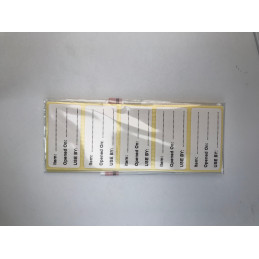 Item Opened On Use By Date Adhesive 50mm x 25mm Matt White 10-300 Food Labels 