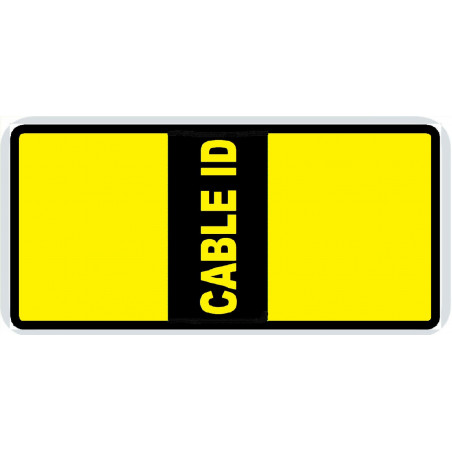 50 Cable ID Cable Tag Labels - 50mm x 25mm Yellow