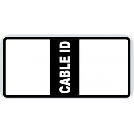 50 Cable ID Cable Tag Labels - 50mm x 25mm White