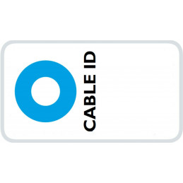 65 Cable ID Cable Tag Labels - 38.1mm x 21.2mm - 7 Colours