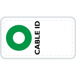 65 Cable ID Cable Tag Labels - 38.1mm x 21.2mm - 7 Colours